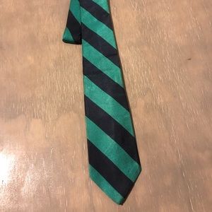 Bill Blass Signature Navy & Teal Striped Tie